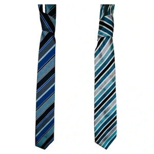 Alexander Julian Colours Ties Set of‎ TWO Blue Striped Neck Ties